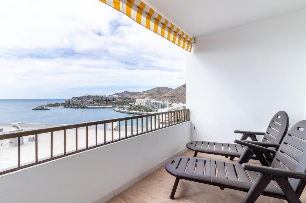 Flatguest Danubio + Sea View + Pool + Beach Mogan Luaran gambar