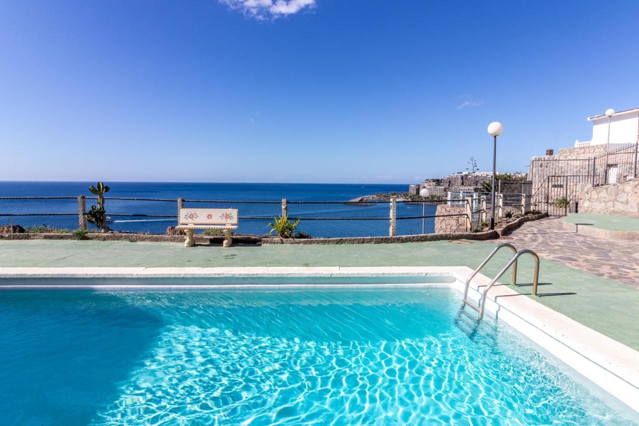 Flatguest Danubio + Sea View + Pool + Beach Mogan Luaran gambar